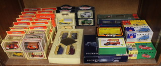 32 Days Gone model cars, 5 Vanguard model cars, a Corgis 50's Classic Jaguar XK120 and other toy cars boxed 
