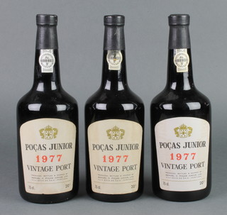 3 bottles of 1977 Pocas Junior vintage port