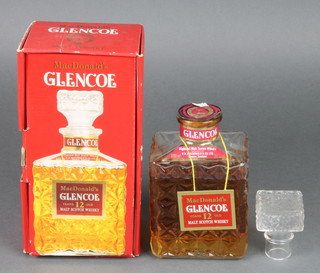 A 680ml "decanter" style bottle of MacDonald's Glencoe 12 year old malt whisky 