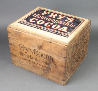 A Fry's Homeopathic Cocoa box 10" x 14" x 12", there are slight signs of old worm and the paper is torn  