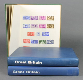 3 albums of mint GB stamps 