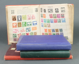 A Standard album of world stamps and 3 other albums of world stamps