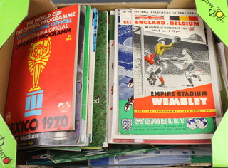A collection of 1960's and later football programmes including Internationals, Cup Finals, etc, 