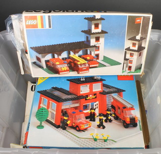 A Legoland fire station 6382 and 1 other 357, ditto Police Station 370 and other items of Lego 