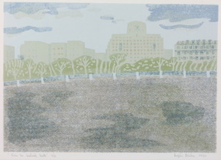 Angela Bailie 1980, a coloured print "From the Festival Hall" 2/8, signed in pencil 11" x 16" 