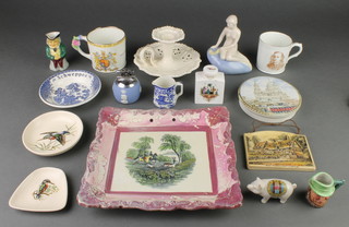 A Paragon Silver Jubilee 1935 commemorative mug and minor decorative china 