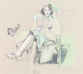 Don Laurie, watercolour, inscribed on verso, a study of the artist's wife 10" x 10 1/2" 