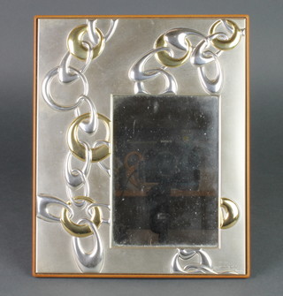 An Italian silver plated repousse easel mirror 11" x 9 1/2" 