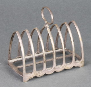 A silver 7 bar arched toast rack Sheffield 1923, 166 grams