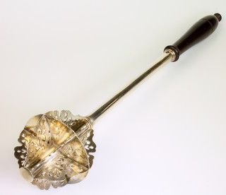 A rare George I Britannia silver mace with turned wooden handle, the head having pierced scroll decoration, London 1719, maker Anthony Nelme, 15" 