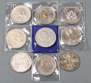 A Crown 1889 minor commemorative coins etc