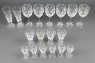 Six Royal Doulton wines and minor glassware