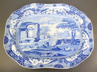 A Victorian Spode Italian pattern meat plate 18 1/2" 