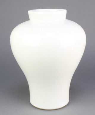 A Chinese white glazed tapered baluster vase 11" 