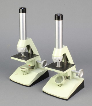 Two 1960's minocular microscopes 