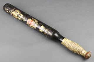 A Victorian City of London turned and painted Special Constables truncheon marked SC10, April 1848 WFB 18" 