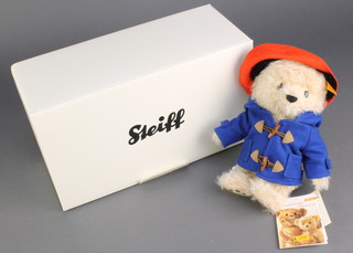 A Steiff Paddington Bear with articulated limbs, boxed 9" 