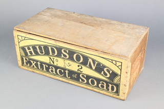 A Hudsons No.2 Extract of Soap box with hinged lid 6" x 15" x 8" 