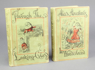 Lewis Carroll, people's edition, "Alice in Wonderland" published by the Macmillan Co. 1887 together with 1 other "Through The Looking Glass" 1887, some foxing 