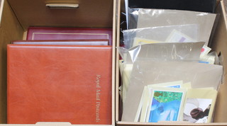 Four albums of Post Office PHQ cards and a box of loose PHQ cards
