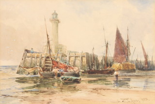 T B Hardy 1842-1997, watercolour, signed and dated 1893, "Margate" 4 1/2" x 6 3/4" 