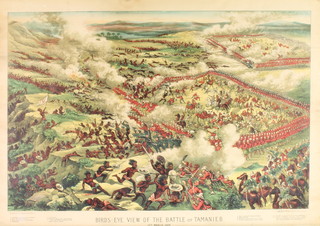 G W Bacon & Co, print, "Birdseye View of the Battle of Tamanieb, 13 March 1884" 17" x 37" 