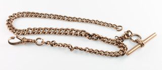 A 9ct yellow gold watch chain 10 grams
