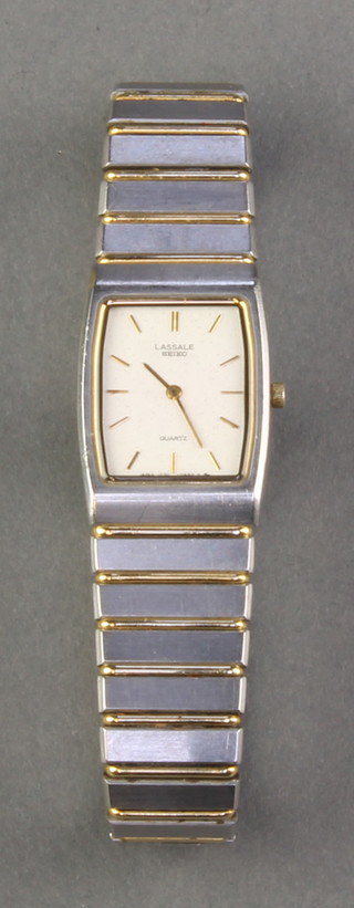 A lady's Seiko Lassale quartz wristwatch, boxed