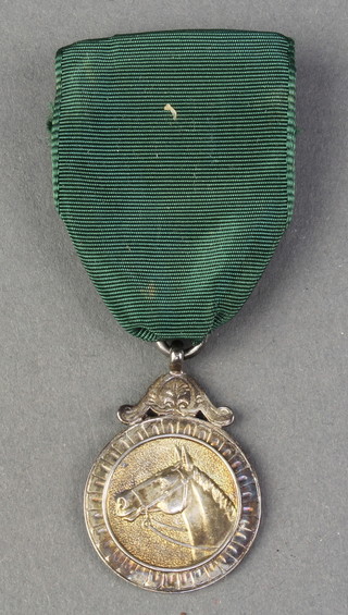 A silver horse racing medallion Birmingham 1938 