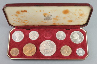 A 1953 proof coin set (lacking the penny) 