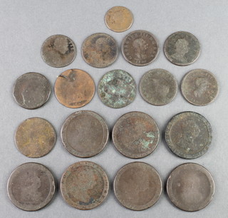 A quantity of 19th Century bronze coins
