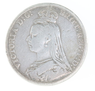 A Victorian silver crown 1889 2 half crowns  and 3 shillings