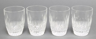 A set of 4 Waterford Crystal Colleen pattern small tumblers  
