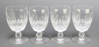 A set of 3 Waterford Crystal Colleen pattern wines, a larger ditto 