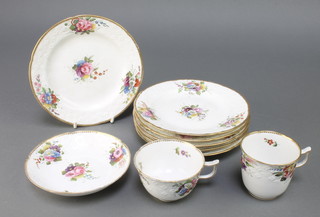 A 19th Century Spode part tea set comprising teacup, coffee cup, saucer and 6 plates no. 2527 
