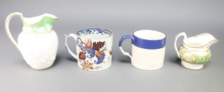 A 19th Century Spode Imari pattern mug no.2087, 1 other mug and 2 jugs 