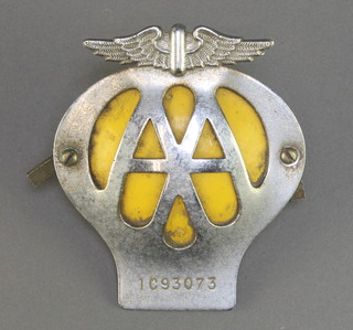 An AA radiator car badge no. 1C93073 