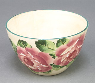 A Wemyss Ware bowl decorated with flowers and with impressed marks T Goode Wemyss 4"