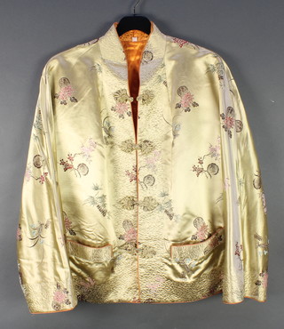 A lady's embroidered Chinese silk reversible jacket 