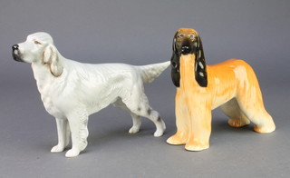 A Beswick figure of an Afghan Hound - Hajubah of Davlen 8", a ditto of a retriever 9" 
