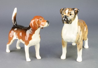 A Beswick figure of a standing dog 7" and a ditto C H Wendover Billy 6" 