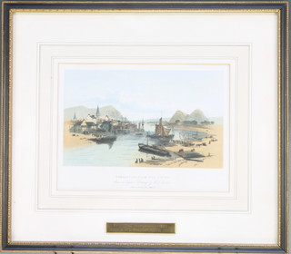 From the estate of Captain Eric M Brown after H Macculloch, a pair of 19th Century coloured prints "View of Loch Lomond from the South and Dumbarton from the Leven", both with presentation plaques - From the Wardroom Mess of HMS Fulmar 1970 7" x 9", the reverse with Parker Gallery labels 