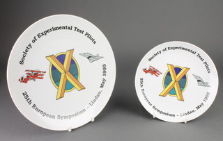 From the estate of Captain Eric M Brown 2 Hutschenreuther porcelain plates The Society of Experimental Test Pilots 25th European Symposium Lindau May 1993 7 1/2" and 10" 