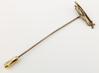 From the estate of Captain Eric M Brown a gilt metal stick pin in the form of a CH53 helicopter