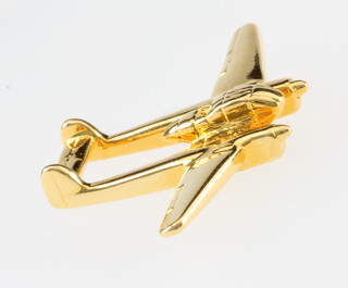 From the estate of Captain Eric M Brown a gilt pin in the form of a Fokker FW189