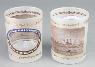 From the estate of Captain Eric M Brown 2 tumblers for the Society of Experimental Test Pilots Celebrating 100 years of Powered Flight 