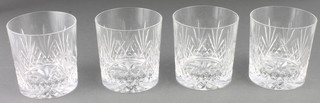 From the estate of Captain Eric M Brown a set of 4 Edinburgh cut glass tumblers etched Captain Eric M Brown RN Society of Experimental Test Pilots 