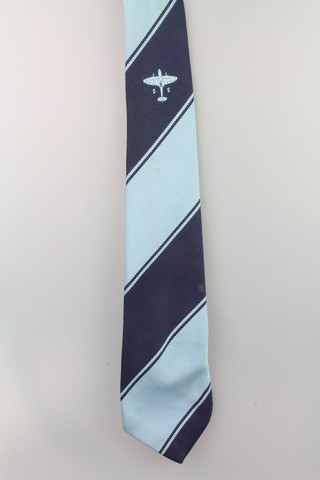 From the estate of Captain Eric M Brown a Spitfire Society tie, often to be seen being worn by Captain Eric  Brown in photographs 