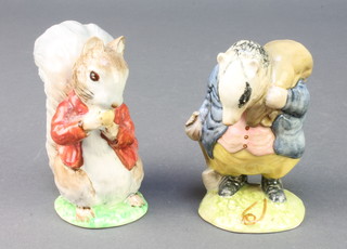 Two Beswick Beatrix Potter figures - Timmy Tiptoes 3 1/2" and Tommy Brock 3 1/2" 
