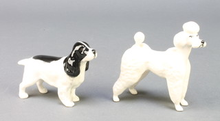 A Beswick figure of a Cocker Spaniel 4", a ditto of a Standard Poodle 3 1/4" 